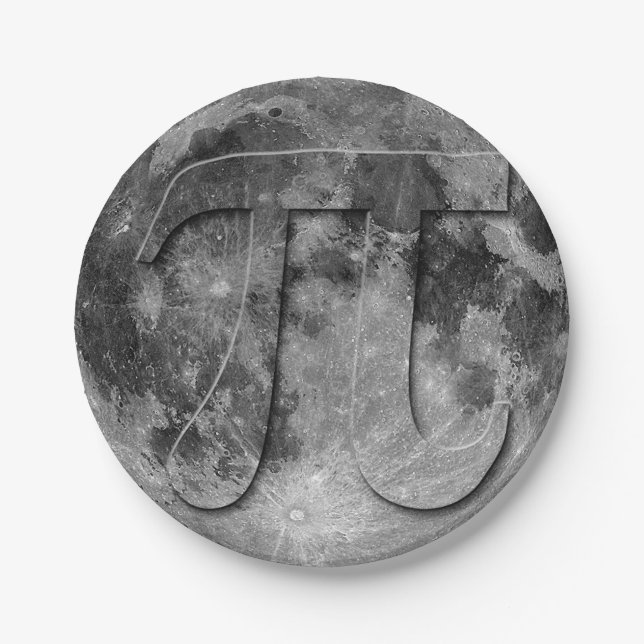 Vollmond-Pi-Tagesspass Pappteller (Vorderseite)
