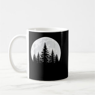 Vollmond Pine Tree Outdoor Nature Vollmond für Kaffeetasse