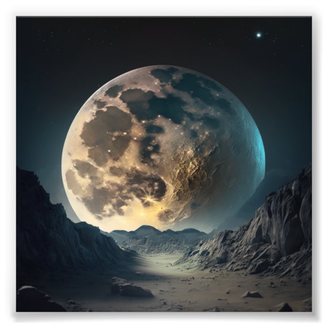 Vollmond-Poster, Zaubergalaxie Fotodruck (Vorne)