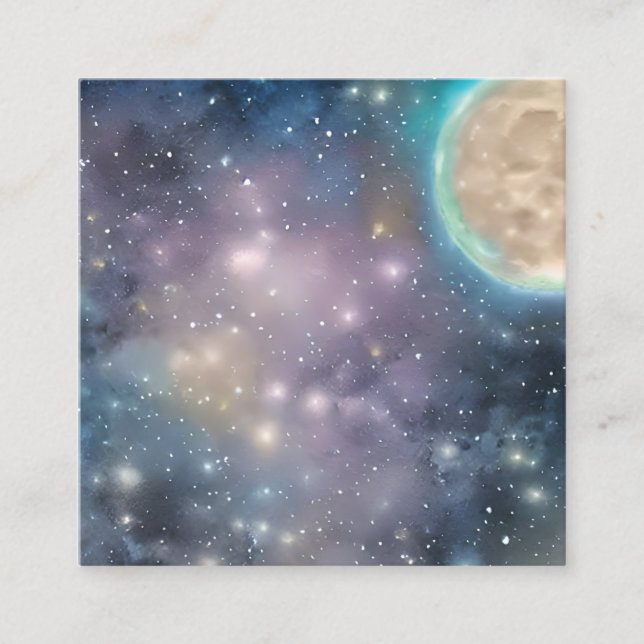 Vollmond Quadratische Visitenkarte (Vorderseite)