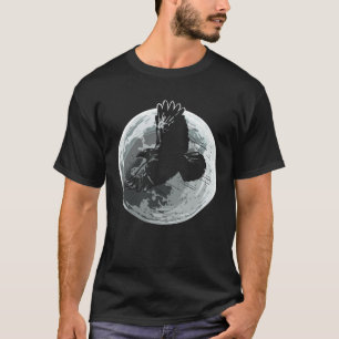 Vollmond-Rabe-Krähe-Dunkler-Vogel-Gothik T-Shirt