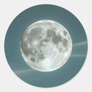 Vollmond Runder Aufkleber