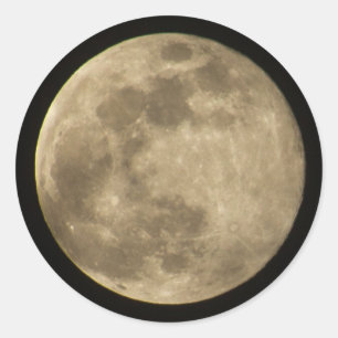 Vollmond Runder Aufkleber
