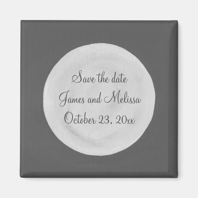 Vollmond Save the Date Hochzeitsmagnete Magnet (Vorne)