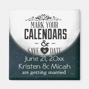 Vollmond Save the Date Magnet