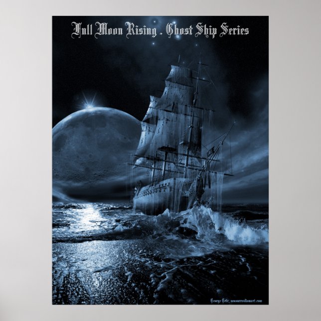 Vollmond steigender Plakatdruck Poster (Vorne)