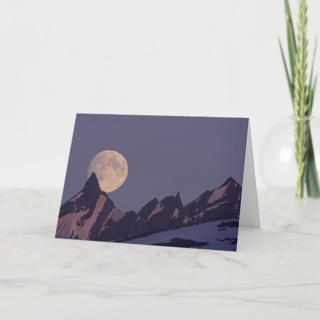 Vollmond steigt | Chugach - Gebirge Alaska Karte (Vorderseite)