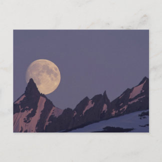 Vollmond steigt | Chugach - Gebirge Alaska Postkarte