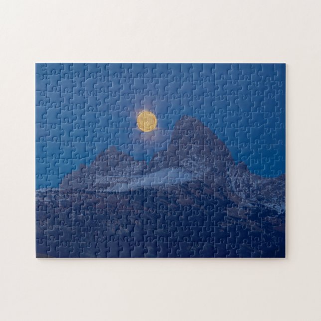 Vollmond steigt | Grand Teton Driggs, Idaho (Horizontal)
