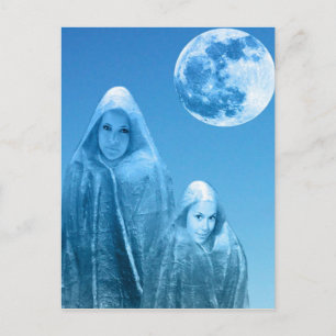 Vollmond steigt postkarte