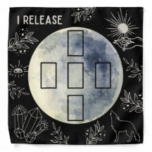 Vollmond-Tarot-Tuch - Fünf-Karten-Bandana