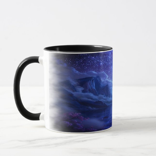 Vollmond Tasse Ruhe Natur Inspiriert Kaffee Cup (Links)