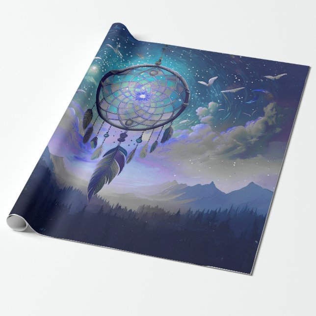 Vollmond Traumfänger, Celestie Geschenkpapier (Ungerollt)