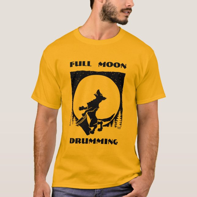Vollmond-Trommel T-Shirt (Vorderseite)