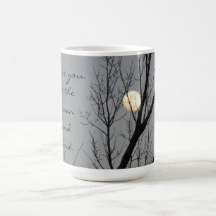 Vollmond u. Baum, i-Liebe Sie zum Mond und Kaffeetasse
