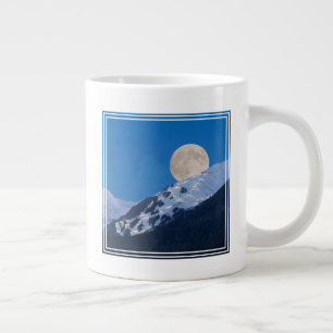 Vollmond über Alyeska Ski Resort, Alaska Jumbo-Tasse