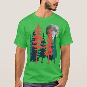 Vollmond über Baumstrandbekleidung T-Shirt