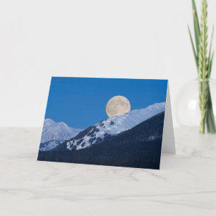 Vollmond über dem Alyeska-Ski-Resort, Alaska Karte