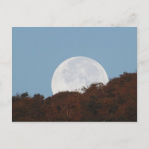 Vollmond über dem Berg Postkarte