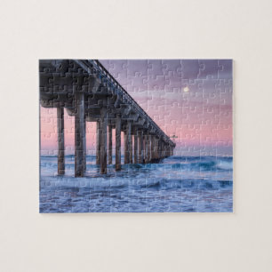 Vollmond über dem Scripps Pier