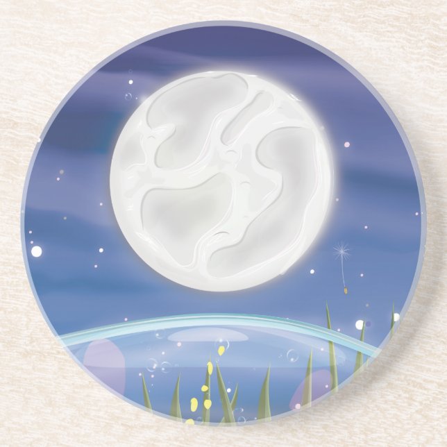 Vollmond über dem Teich Getränkeuntersetzer (Vorne)