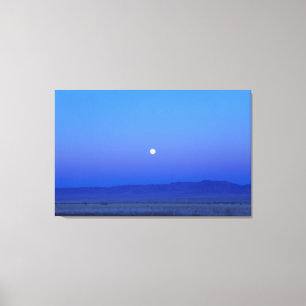 Vollmond über der Wüste Leinwand Print