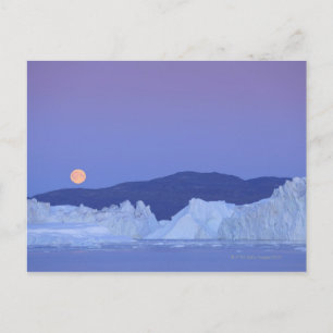 Vollmond über Iceberg Postkarte