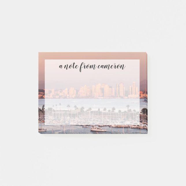 Vollmond über San Diego Post-it Klebezettel (Vorderseite)
