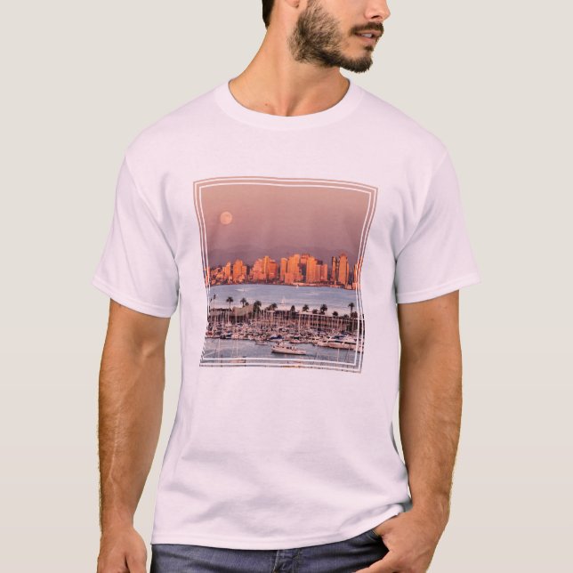 Vollmond über San Diego T-Shirt (Vorderseite)
