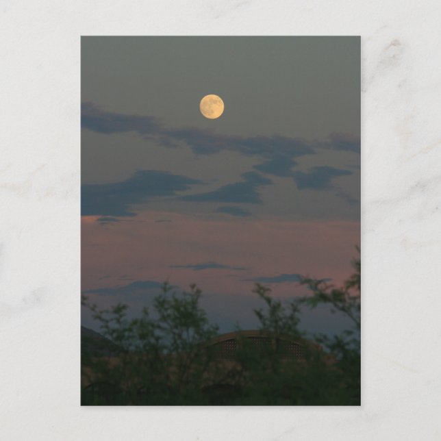 Vollmond über Scottsdale Postkarte (Vorderseite)