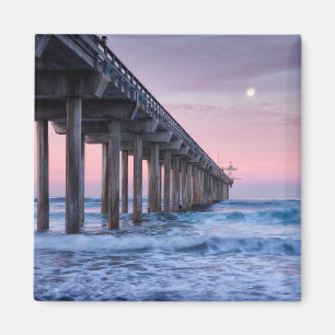 Vollmond über Scripps Pier Magnet