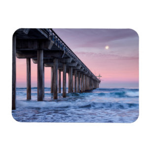 Vollmond über Scripps Pier Magnet