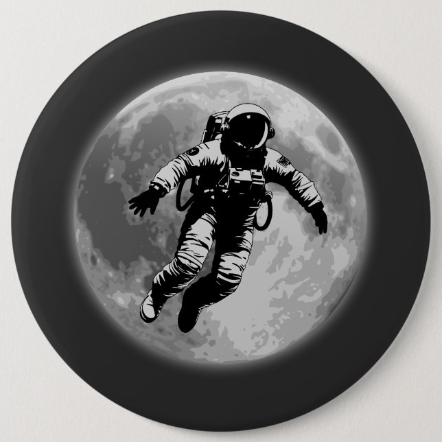 Vollmond und Astronaut Button (Vorderseite)