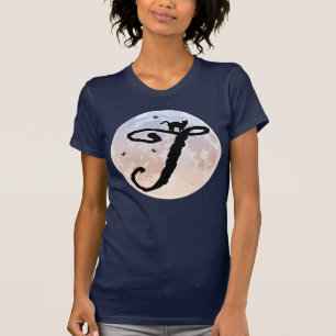 Vollmond- und Cat-T-T - Shirt