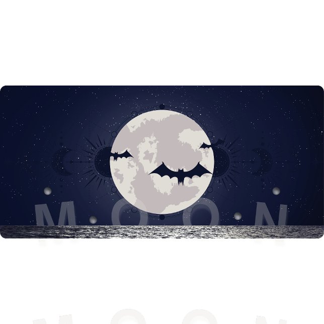 "Vollmond und Fledermäuse" - Himmelskarte T-Shirt (Von Creator hochgeladen)