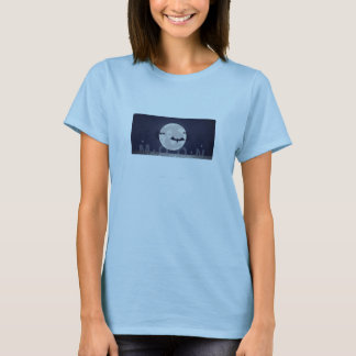 "Vollmond und Fledermäuse" - Himmelskarte T-Shirt