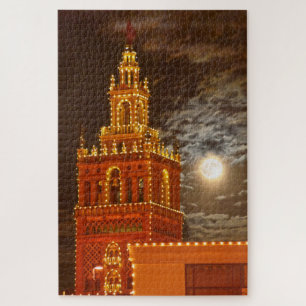 Vollmond und Giralda Tower, Kansas City, Missouri