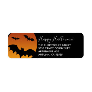 Vollmond- und Halloween-Fledermaus-Adresse