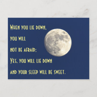 Vollmond und Zitat Postkarte