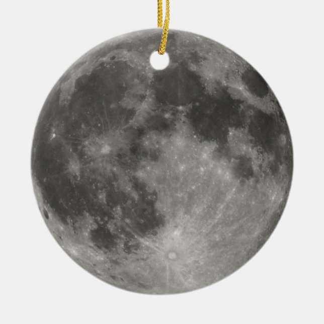 Vollmond Verzierung Keramikornament (Vorne)