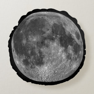 Vollmond von der Raum-runden Kugel Rundes Kissen