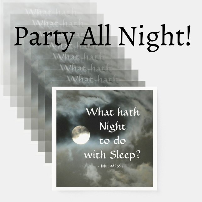 Vollmond Was hat Nacht mit Schlafen zu tun? Serviette (Von Creator hochgeladen)