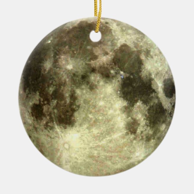 Vollmond-Weihnachten Keramik Ornament (Vorne)