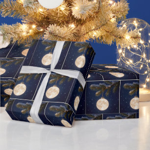 Vollmond Weihnachtsschmuck Geschenkpapier