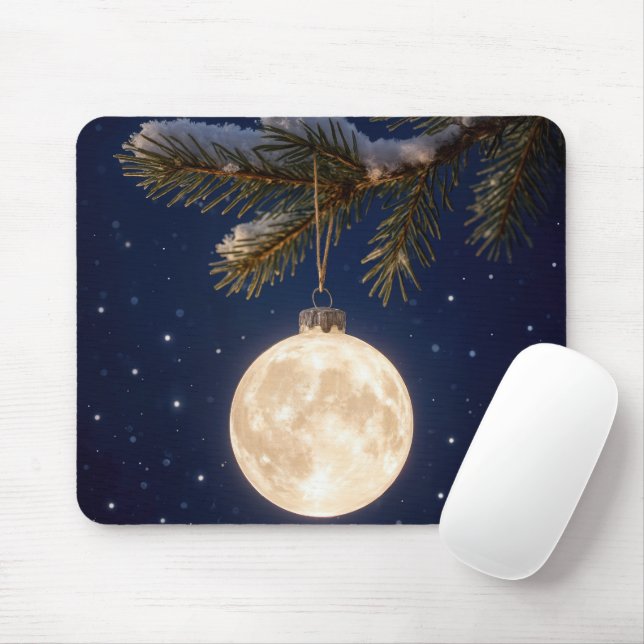 Vollmond Weihnachtsschmuck Mousepad (Mit Mouse)