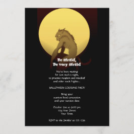 Vollmond-Werewolf-Halloween-Party Einladung