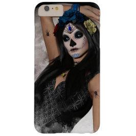 Vollmond Zuckerschädel Dunkle Maske & blaue Augen Case-Mate iPhone Hülle