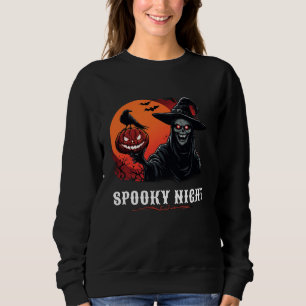 Vollmondhexe mit Krähe und Kürbis 🦅 Sweatshirt