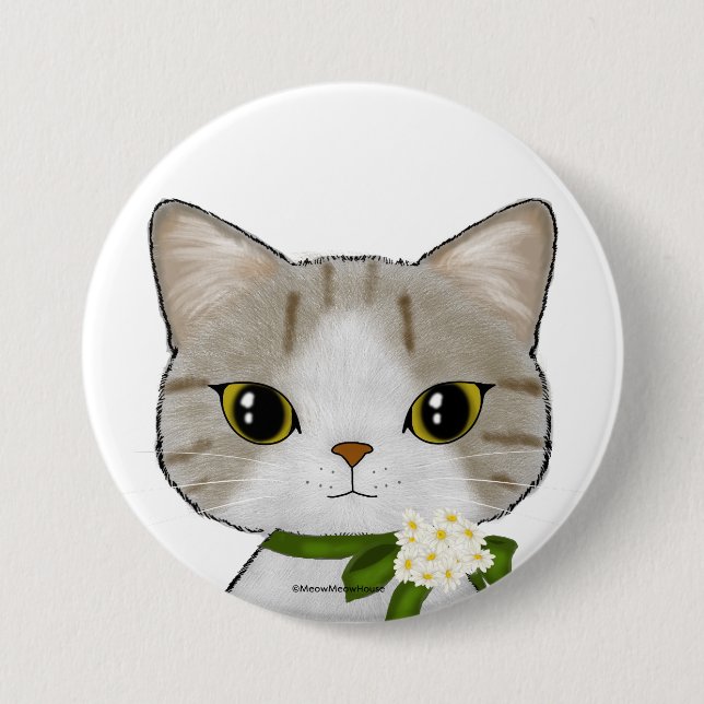 Vollmondkatze Button (Vorderseite)