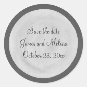 Vollmondmalerei Save the Date Hochzeitsaufkleber Runder Aufkleber